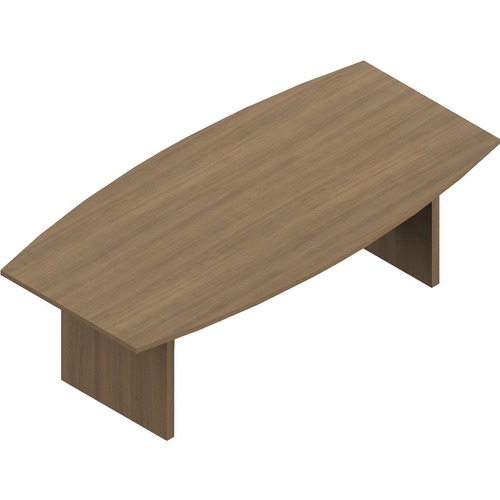 Offices To Go Ionic ML96BT Boatshaped Conference Table - Boat Top x 1.1" Table Top Thickness - 29" Height x 96" Width x 48" Depth - Dark Espresso - Polyvinyl Chloride (PVC)