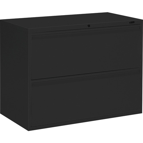 Offices To Go 2 Drawer High Lateral Cabinet - 36" x 19.3" x 27.3" - 2 x Drawer(s) for File - Lateral - Interlocking, Lockable, Leveling Glide - Black - Metal = GLBMVL1936P2B