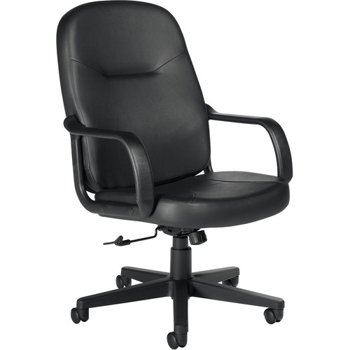 Offices To Go Annapolis | High Back Luxhide Tilter - Luxhide, Bonded Leather Seat - Luxhide, Bonded Leather Back - High Back - Black - 1 Each = GLB198069