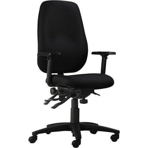 Horizon Cierra P660 Management Chair - Black High Density Foam (HDF), Fabric Seat - Black High Density Foam (HDF), Fabric Back - Hardwood Plywood Frame - Mid Back - 5-star Base - Armrest - 1 Each = HZN377341