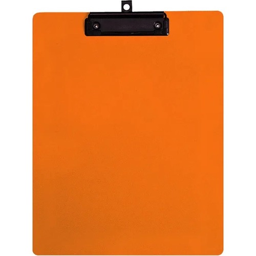 Geocan Letter Size Writing Board, Orange - 8 1/2" x 11" - Plastic, Polypropylene - Orange - 1 Each