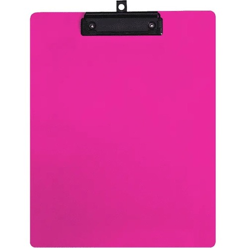 Geocan Letter Size Writing Board, Pink - 8 1/2" x 11" - Plastic, Polypropylene - Pink - 1 Each
