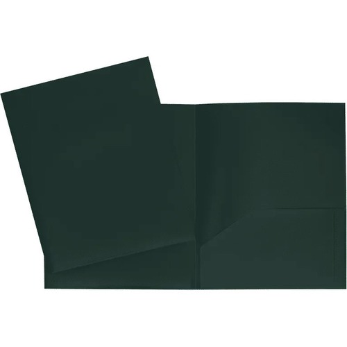 Geocan Letter Report Cover - 8 1/2" x 11" - 2 Internal Pocket(s) - Polypropylene - Green - 1 Each