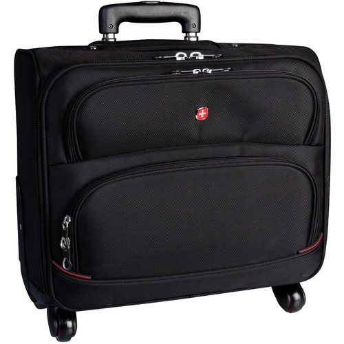 Swissgear Carrying Case for 15.6" Wheel, Notebook - Black - 1680D Polyester - Handle - 16.50" (419.10 mm) Height x 13.50" (342.90 mm) Width x 8" (203.20 mm) Depth - 1 Pack -  - HDLSWA5176R009