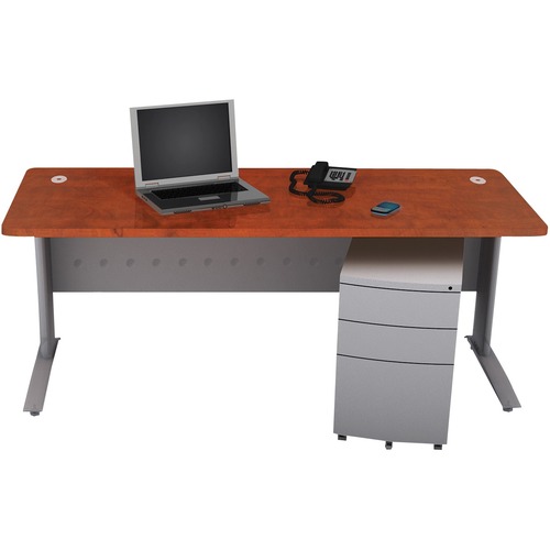 HDL Titan Desk - x 1" Table Top Thickness - 71" Height x 29.8" Width x 28.8" Depth - Autumn
