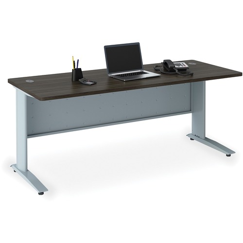 HDL Titan Desk - x 1" Table Top Thickness - 71" Height x 29.8" Width x 28.8" Depth - Gray Dusk = HTW440255