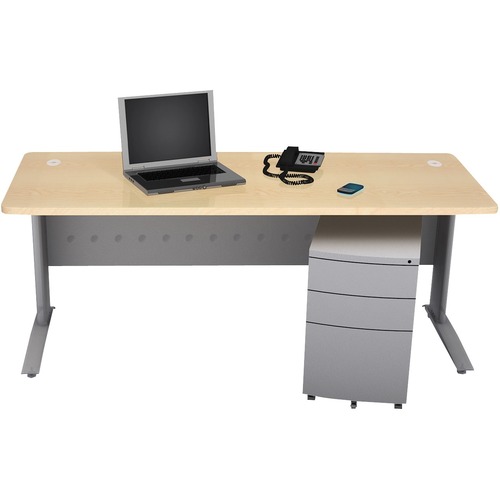 HDL Titan Desk - x 1" Table Top Thickness - 71" Height x 29.8" Width x 28.8" Depth - Maple