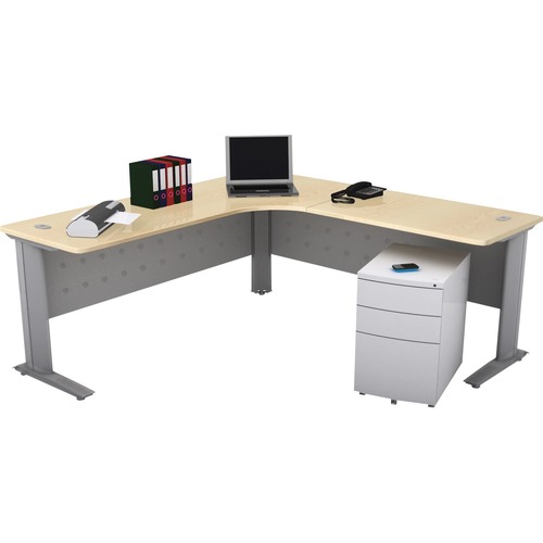 HDL Titan Corner Workstation - x 1" Table Top Thickness - 71" Height x 71" Width x 28.8" Depth - Maple = HTW376244