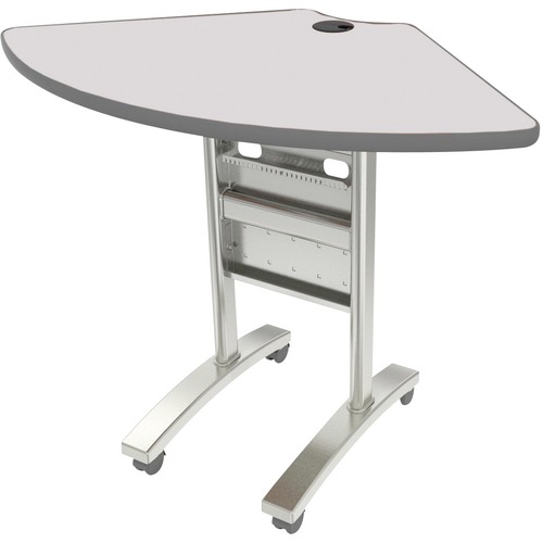 Star Tucana Conference Table - Quarter Round Top - 1" Table Top Thickness - Gray - Polyvinyl Chloride (PVC) = HTW440214