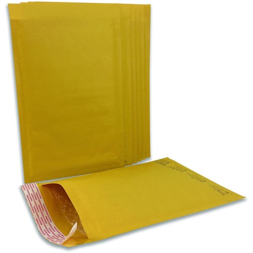 Spicers Bubble Mailers - Kraft (Box) - Bubble - #6 - 12 1/2" Width x 19" Length - Kraft - 50 / Box - Golden