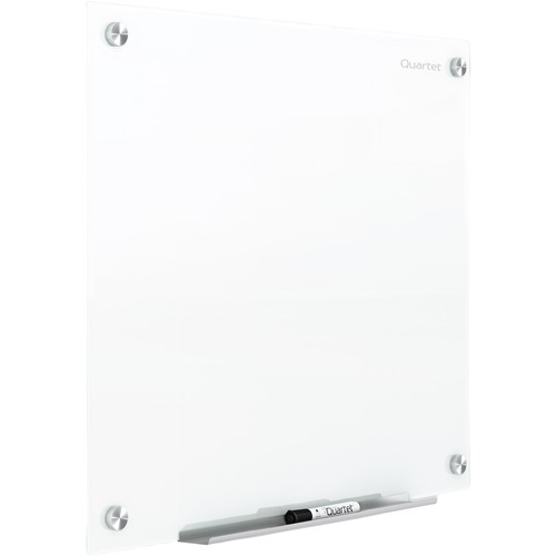 Quartet Brilliance Dry Erase Board - White Glass Surface - Rectangle - 1 Each - Dry-Erase Boards - QRTG29648W