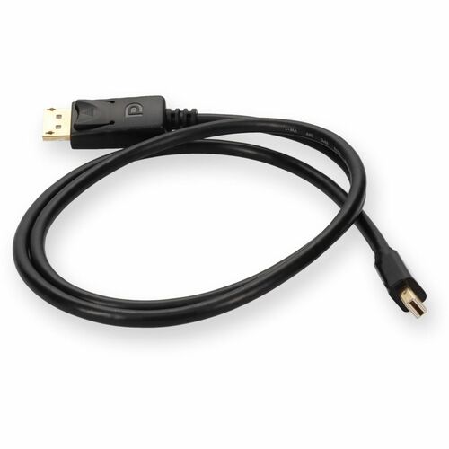 AddOn DisplayPort/Mini DisplayPort Audio/Video Cable - 3 ft DisplayPort/Mini DisplayPort A/V Cable for Audio/Video Device - First End: 1 x Mini DisplayPort 1.2 Digital Audio/Video - Male - Second End: 1 x DisplayPort 1.2 Digital Audio/Video - Male - Suppo