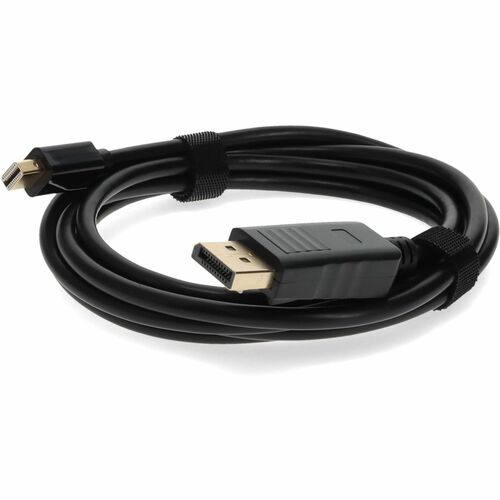 AddOn 3ft (1m) Mini-DisplayPort Male to DisplayPort Male Black Adapter Cable - 3 ft DisplayPort/Mini DisplayPort A/V Cable for Audio/Video Device - First End: 1 x Mini DisplayPort 1.1 Digital Audio/Video - Male - Second End: 1 x DisplayPort 1.1 Digital Au