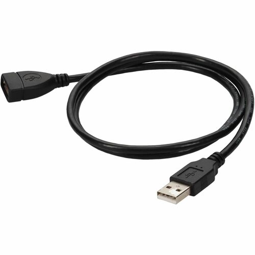 AddOn 5ft USB 2.0 (A) Male to Female Black Cable - 5 ft USB Data Transfer Cable for Notebook, PC, USB Charger, Mouse, Keyboard, External Hard Drive, Flash Drive - First End: 1 x USB 2.0 Type A - Male - Second End: 1 x USB 2.0 Type A - Female - Black - 1