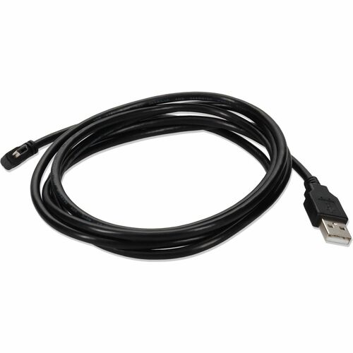 AddOn 6ft USB 2.0 (A) Male to USB 2.0 (B) Right-Angle Male Black Cable - 6 ft USB/USB-B Data Transfer Cable for Notebook, PC, USB Charger - First End: USB 2.0 Type A - Male - Second End: USB 2.0 Type B - Male - Black - 1