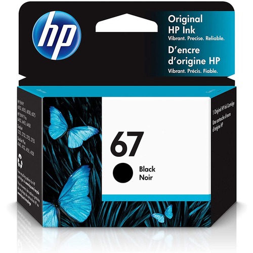 HP 67 Original Standard Yield Inkjet Ink Cartridge - Black - 1 Each - 120 Pages