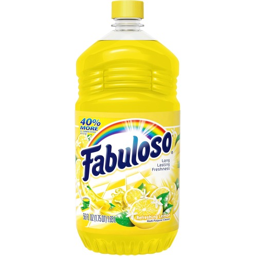 Fabuloso All Purpose Cleaner - 56 fl oz (1.8 quart) - Lemon Scent - 1 Bottle - Yellow