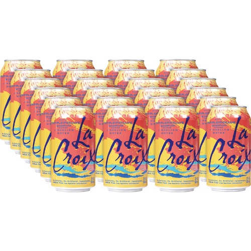 LaCroix Flavored Sparkling Water - Ready-to-Drink - Grapefruit Flavor - 12 fl oz (355 mL) - 24 / Carton / Can