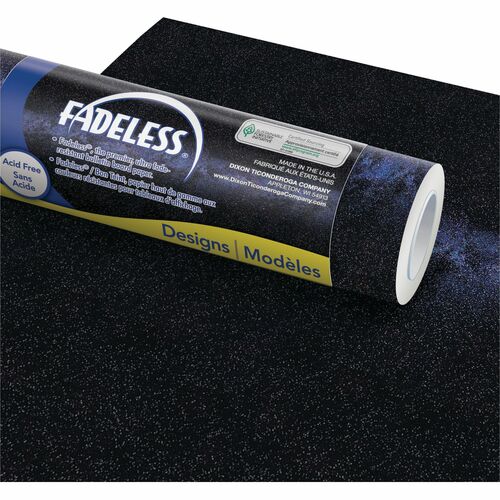 Fadeless Designs Paper Roll - Art Project, Craft Project, Classroom, Bulletin Board, Display, Table Skirting, Party, Decoration - 48"Width x 50"Length - 1 / Roll - Black