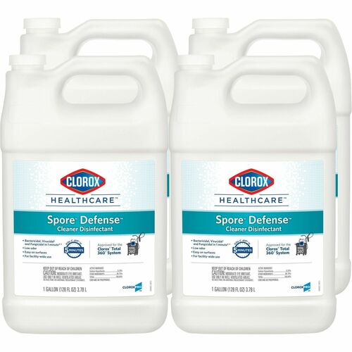 Clorox Healthcare Spore10 Defense Cleaner Disinfectant Refill - Ready-To-Use - 128 fl oz (4 quart)Bottle - 4 / Carton - Low Odor, Fragrance-free - White