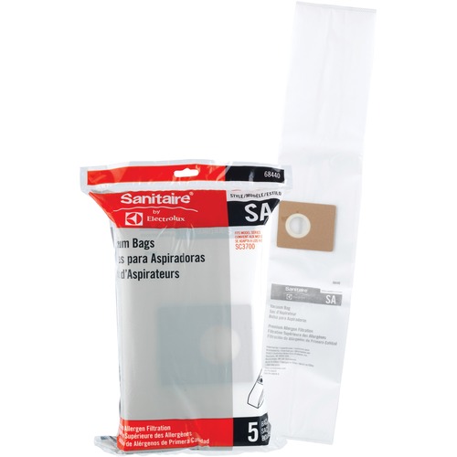 Sanitaire Disposable Vacuum Bag - 5 / Pack - Style SA - Micro Allergen - Cloth, Plastic