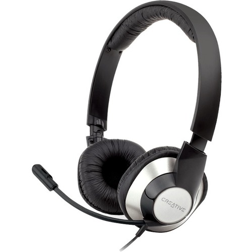 Creative HS-720 USB Headset - Stereo - USB - Wired - 20 Hz - 20 kHz - Over-the-head - Binaural - Supra-aural - 6.56 ft Cable - Noise Cancelling Microphone - Black