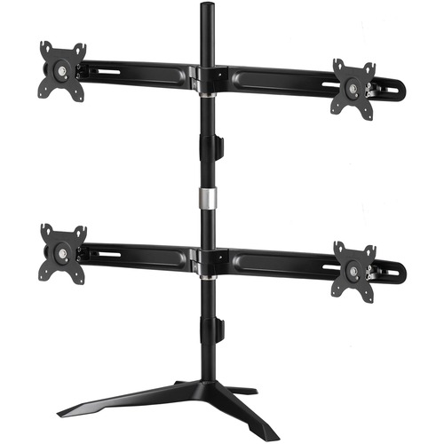 Amer Quad Monitor Stand Mount for 32" Displays - Up to 32" Screen Support - 8 kg Load Capacity - 37.95" (964 mm) Height x 37.83" (961 mm) Width x 12.87" (327 mm) Depth - Aluminum Alloy, Steel, Plastic