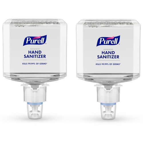 PURELL® Advanced Hand Sanitizer Foam Refill - Clean Scent - 40.6 fl oz (1200 mL) - Push Pump Dispenser - Kill Germs - Multipurpose - Clear - Hypoallergenic, Dye-free, Refillable - 2 / Carton