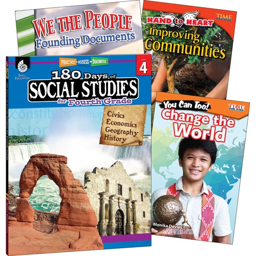 Shell Education Learn At Home Social Studies Books Printed Book - Book - Grade 4 - English