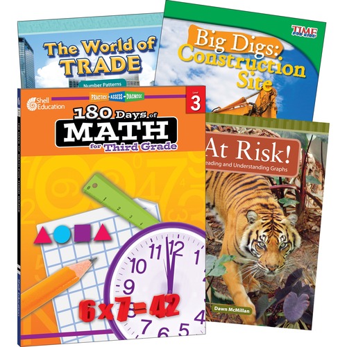 Picture of Shell Education Learn-At-Home Grade Level Math Bundle Printed Book