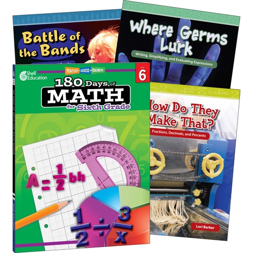 Picture of Shell Education Learn-At-Home Grade Level Math Bundle Printed Book
