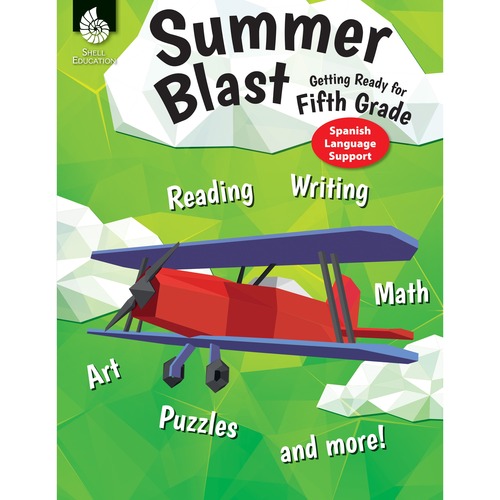 Shell Education Summer Blast Spanish Workbook Printed Book - Book - Grade 4-5 - Spanish, English