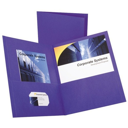 Oxford Letter Recycled Pocket Folder - 8 1/2" x 14" - 100 Sheets Capacity - 2 Pocket(s) - Purple - 10 Pack