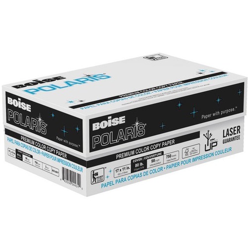 Boise Paper POLARIS Copy & Multipurpose Paper - 98 Brightness - Ledger/Tabloid - 11" x 17" - 80 lb Basis Weight - 3 Ream - Acid-free, Eco-friendly, Fast-drying, Double-sided - White