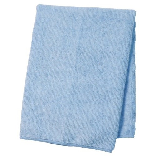 Wilen Standard Duty Microfiber Cloths, 16" , Blue, Pack Of 12 - Lint-free, Reusable, Disposable - Blue - 12 / Pack