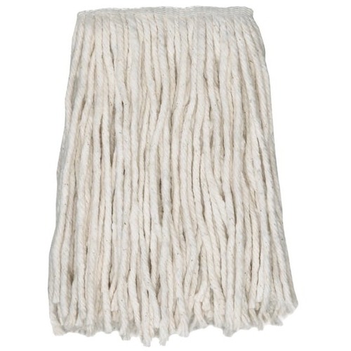 Wilen Cotton Choice Cut-End Fan Mop, Narrow Band 4-Ply #20, Pack Of 12 - Cotton - 12 / Pack
