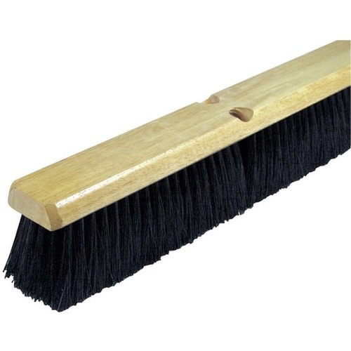 Wilen Black Tampico Push Broom, 24" , Pack Of 12 - Tampico Bristle - 24" Overall Length - 12 / Pack