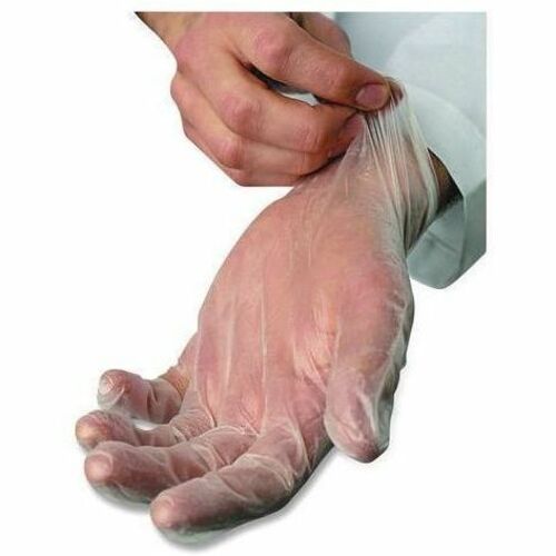 Tradex Powder-Free Vinyl General Purpose Gloves, Small, Clear, Box Of 100 - Vinyl Coating - Small Size - Clear - Allergen-free, Latex-free - For Food Service - 100 / Box