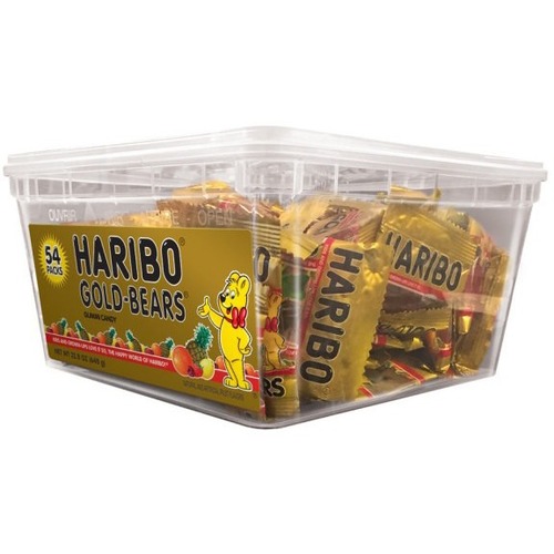 HARIBO Gold Bears, 22.8 Oz, Tub Of 54 Packs - Licorice & Gummy Snacks ...