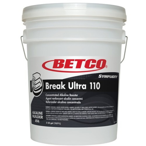 Betco Symplicity™ Break Ultra 110 Alkaline Booster, 1,029 Oz - Ready-To-Use - 1029 oz (64.31 lb) - Unscented, pH Balanced, Anti-graying