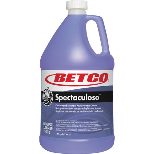 Betco Spectaculoso General Cleaner - Concentrate - 128 fl oz (4 quart) - Floral, Lavender Scent - 1 Each - Cleanse, Deodorize, Long Lasting - Purple