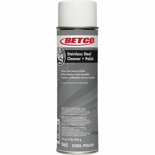 Betco Aerosol Stainless Steel Cleaner And Polish, 17 Oz, Pack Of 12 - Ready-To-Use - 17 oz (1.06 lb)Aerosol Spray Can - 1 Each - Grease Resistant, Water Spot Resistant, Spill Resistant, Dirt Resistant, Fingerprint Resistant