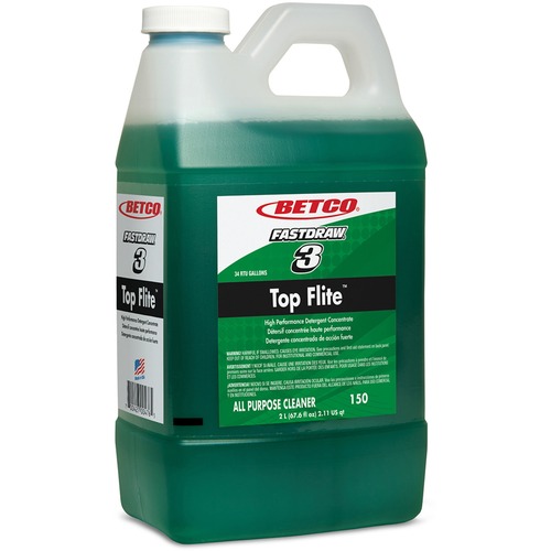 Betco Top Flite All-Purpose Cleaner - FASTDRAW 3 - Concentrate - 67.60 oz (4.22 lb) - Fresh Scent - 4 / Carton - Dirt Resistant, Grime Resistant, Fire Resistant - Green