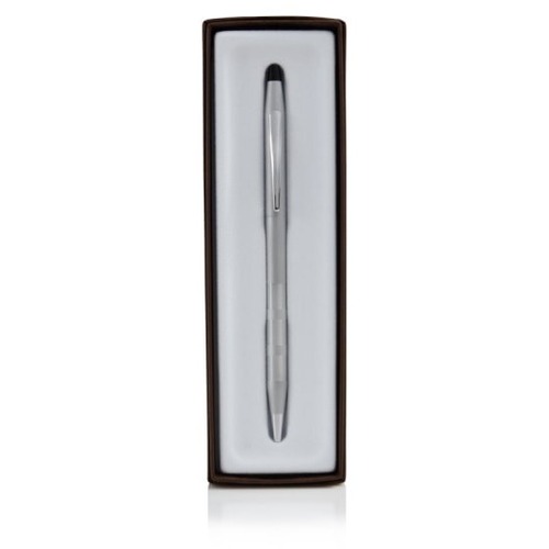 Cross Classic Century Ballpoint Pen - Medium Pen Point - 1 mm Pen Point Size - Refillable - Retractable - Black Solvent Based Ink - Chrome Barrel - 1 Each