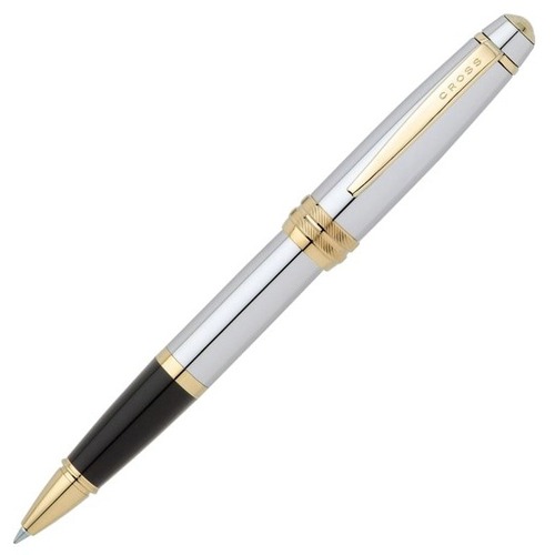 Cross Bailey™ Selectip Rollerball Pen, Medium Point, 1.0 mm, Chrome Barrel, Black Ink - Medium Pen Point - 1 mm Pen Point Size - Refillable - Retractable - Black Liquid Ink - Chrome Barrel - 1 Each