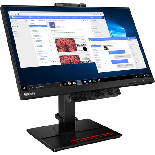 Lenovo ThinkCentre Tiny-In-One 24 Gen 4 24" Class Webcam Full HD LCD Monitor - 16:9 - Black - 23.8" Viewable - In-plane Switching (IPS) Technology - WLED Backlight - 1920 x 1080 - 16.7 Million Colors - 250 Nit - 4 ms - with OD Refresh Rate - Speakers - Di