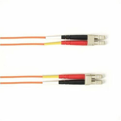 Black Box Fiber Optic Duplex Patch Network Cable - 32.80 ft Fiber Optic Network Cable for Network Device - First End: 2 x LC Network - Male - Second End: 2 x LC Network - Male - 10 Gbit/s - Patch Cable - OFNP - 50/125 µm - Orange - TAA Compliant