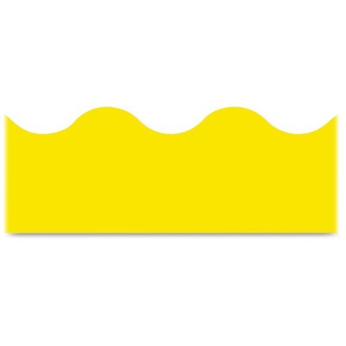 Trend Terrific Trimmers Shape - Learning Theme/Subject - Scalloped Border Shape - Reusable, Durable, Precut - 2.25" Width x 468" Length - Yellow - 1 Each