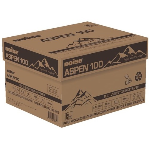 Aspen Copy & Multipurpose Paper - 92 Brightness - Legal - 8 1/2" x 14" - 20 lb Basis Weight - Acid-free, Eco-friendly, Non-yellowing - White - 10 Ream