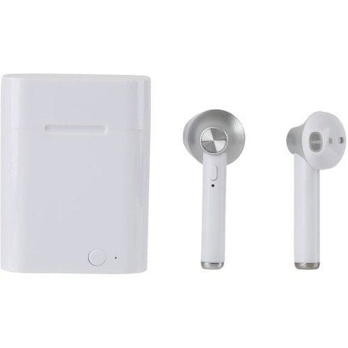 Vivitar Air Vibes Bluetooth In-Ear Headphones, White, VZ40031W-SIL-OD - Stereo - True Wireless - Bluetooth - 30 ft - Earbud - Binaural - In-ear - White